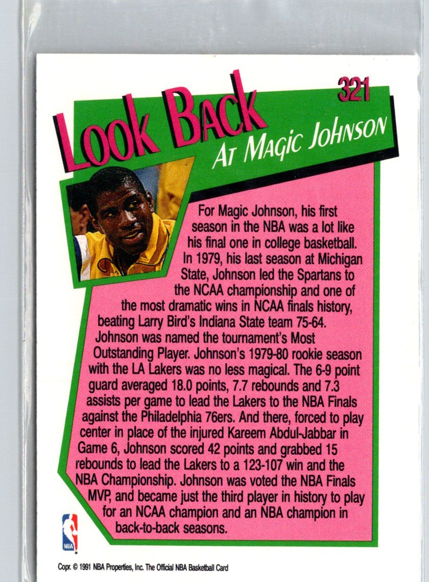 1991-92 Hoops #321 Magic Johnson P07