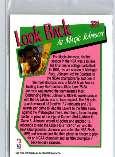 1991-92 Hoops #321 Magic Johnson P07