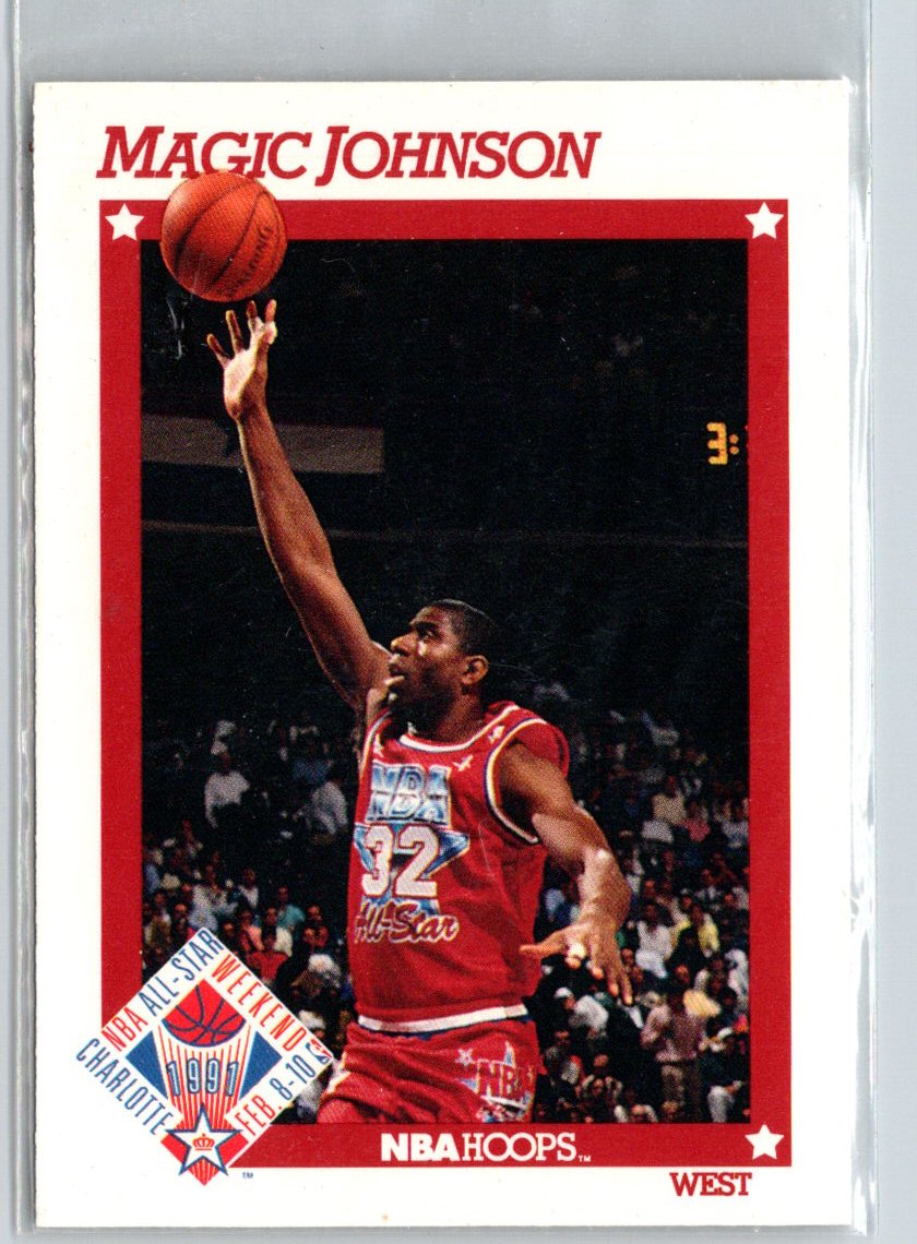 1991-92 Hoops #266 Magic Johnson P08