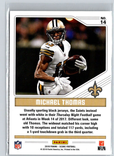 2018 Score #14 Michael Thomas Color Rush P08