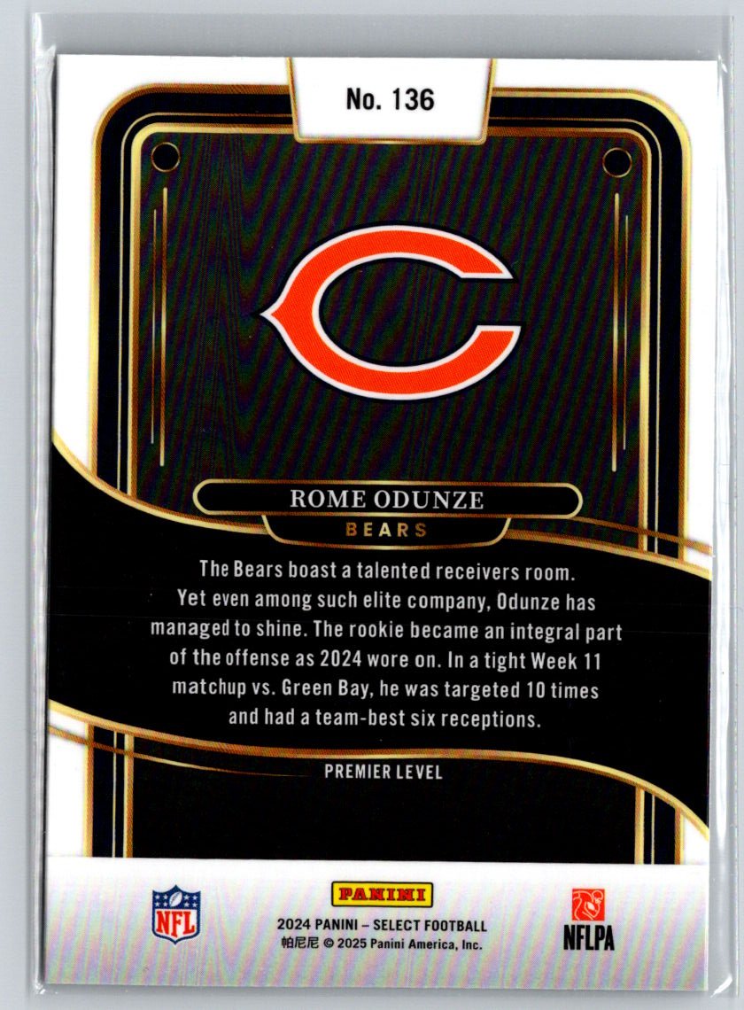 2024 Panini Select #136 Rome Odunze P08