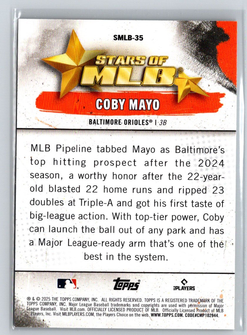 2025 Topps #SMLB-35 Coby Mayo Stars of MLB P09