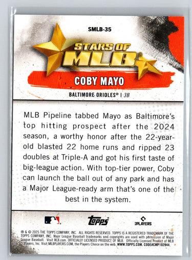 2025 Topps #SMLB-35 Coby Mayo Stars of MLB P09