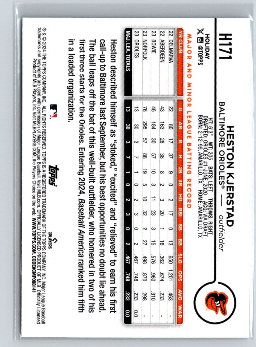 2024 Topps Holiday #H171 Heston Kjerstad Holiday Tree P09