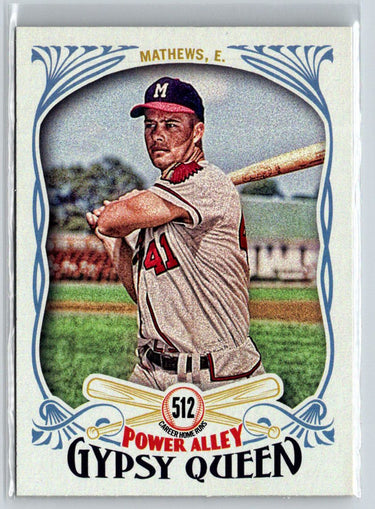 2016 Topps Gypsy Queen #PA-14 Eddie Mathews Power Alley P09