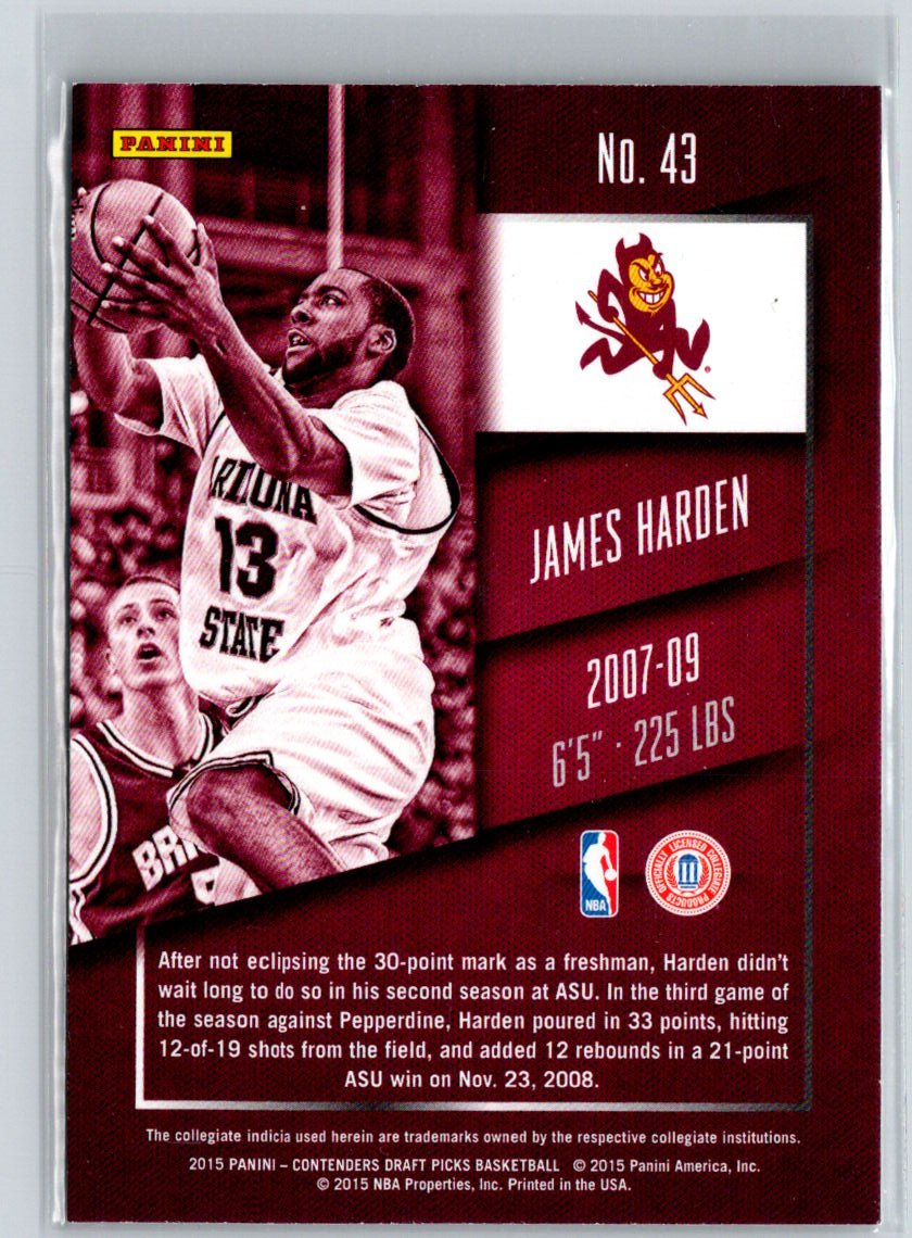 2015 Panini Contenders Draft Picks #43 James Harden P09