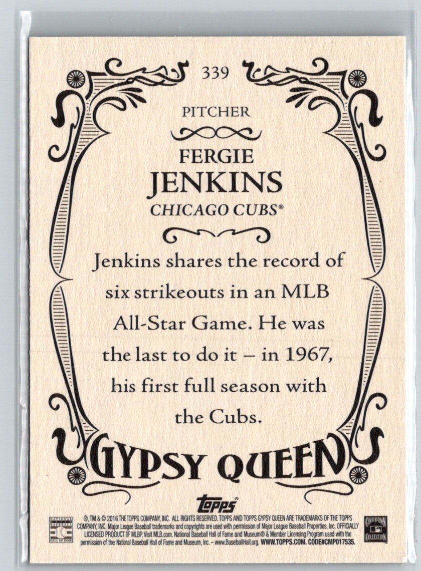 2016 Topps Gypsy Queen #339 Fergie Jenkins P10