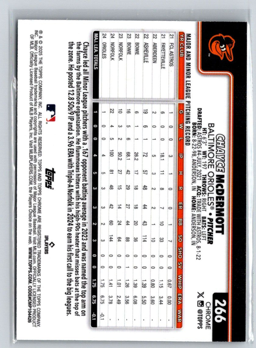 2025 Topps #32 Chayce McDermott Diamante Foil P10