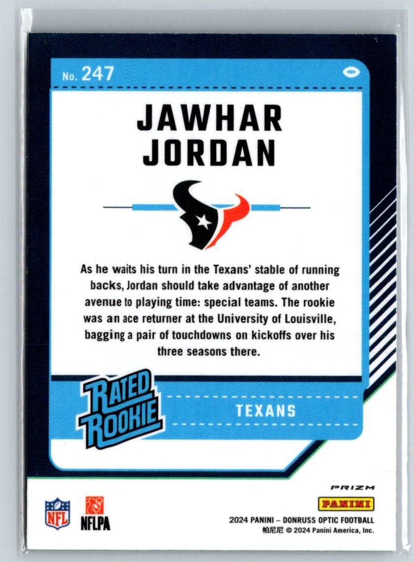 2024 Donruss Optic #247 Jawhar Jordan Green Velocity P11