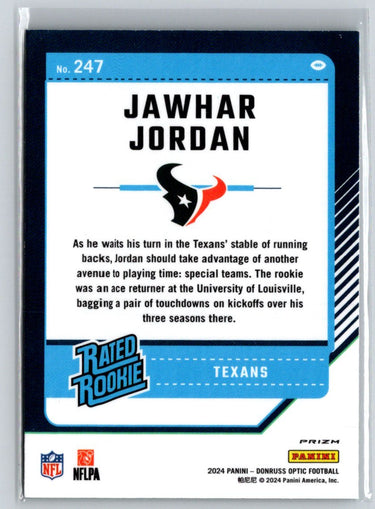 2024 Donruss Optic #247 Jawhar Jordan Green Velocity P11