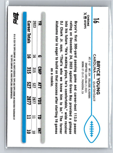 2024 Topps Chrome #16 Bryce Young Prism Refractor P11