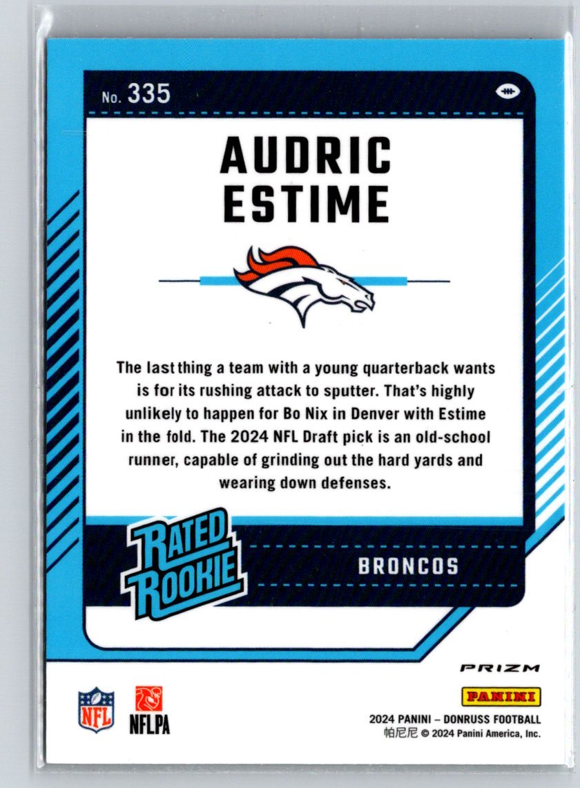 2024 Donruss - Optic Rated Rookies Preview Red Wave #335 Audric Estime P11