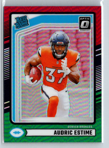 2024 Donruss - Optic Rated Rookies Preview Red Wave #335 Audric Estime P11