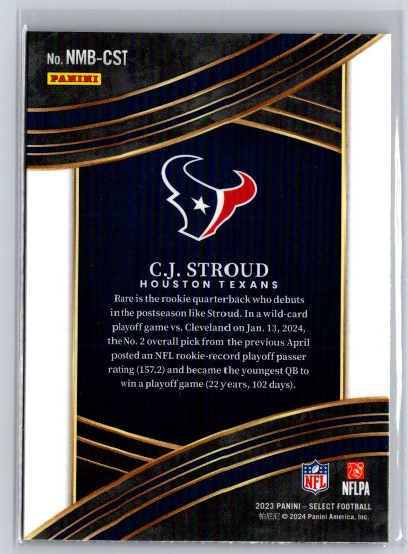 2023 Panini Select #NMB-CST C.J. Stroud Numbers P11