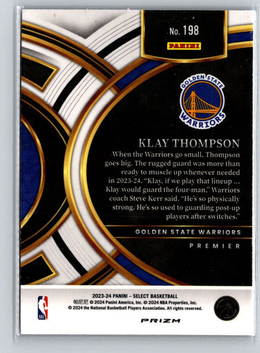 2023-24 Panini Select #198 Klay Thompson Blue Prizms P12