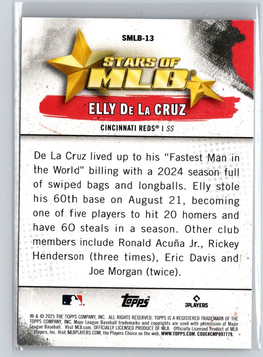 2025 Topps #SMLB-13 Elly De La Cruz Stars of MLB P13