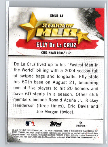 2025 Topps #SMLB-13 Elly De La Cruz Stars of MLB P13
