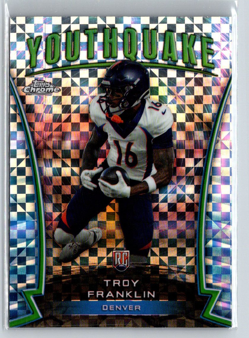 2024 Topps Chrome #Y-22 Troy Franklin Youthquake X-Fractor P13