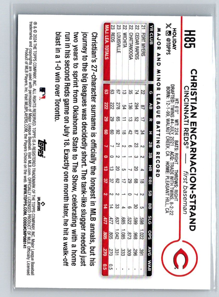 2024 Topps Holiday #H85 Christian Encarnacion-Strand P14