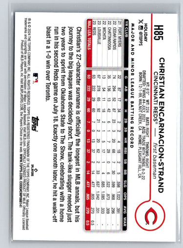 2024 Topps Holiday #H85 Christian Encarnacion-Strand P14