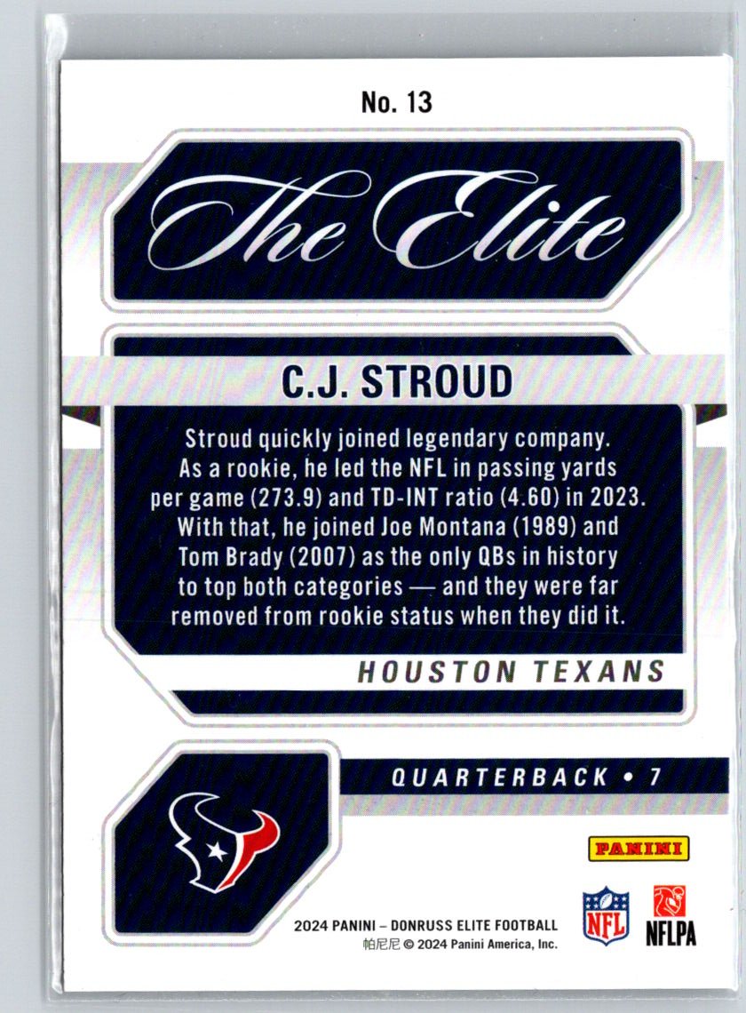 2024 Donruss Elite #13 C.J. Stroud The Elite Green P14