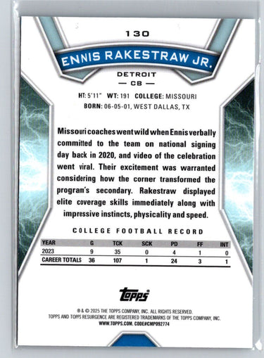 2024 Topps Resurgence - Sky Blue & Pink Shock #130 Ennis Rakestraw Jr. P15