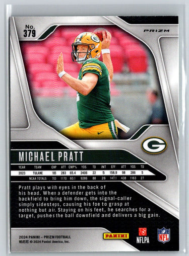 2024 Panini Prizm #379 Michael Pratt Green Wave P15