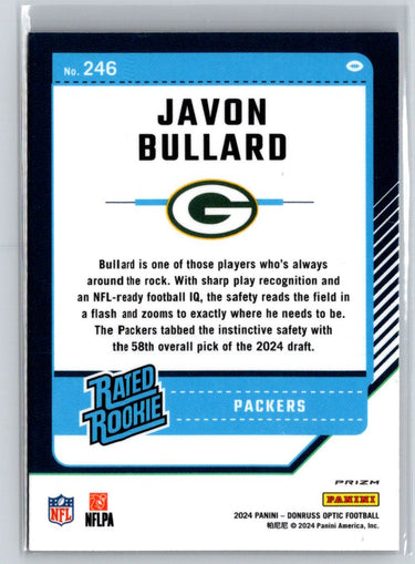 2024 Donruss Optic #246 Javon Bullard Red Mojo P17