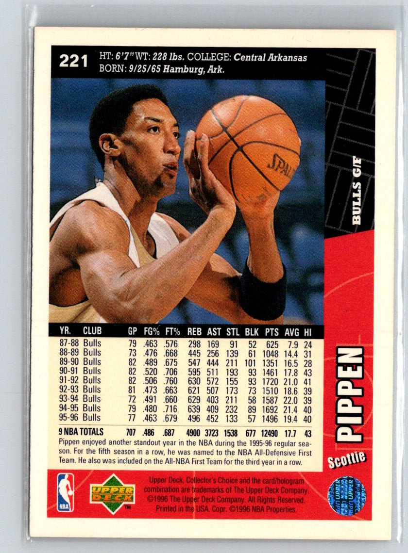 1996-97 Collector's Choice Chicago Bulls #CH7 Scottie Pippen P17