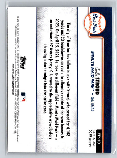 2025 Topps #FP-10 C.J. Stroud First Pitch (Series One) P17