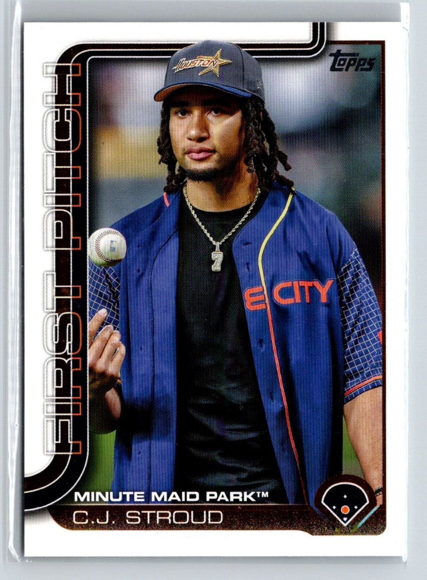 2025 Topps #FP-10 C.J. Stroud First Pitch (Series One) P17