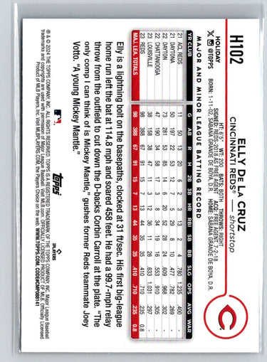 2024 Topps Holiday #H102b Elly De La Cruz P18