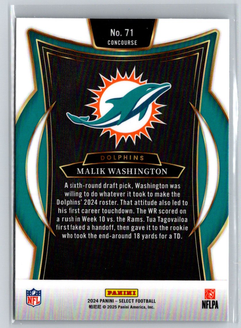 2024 Panini Select #71 Malik Washington P18