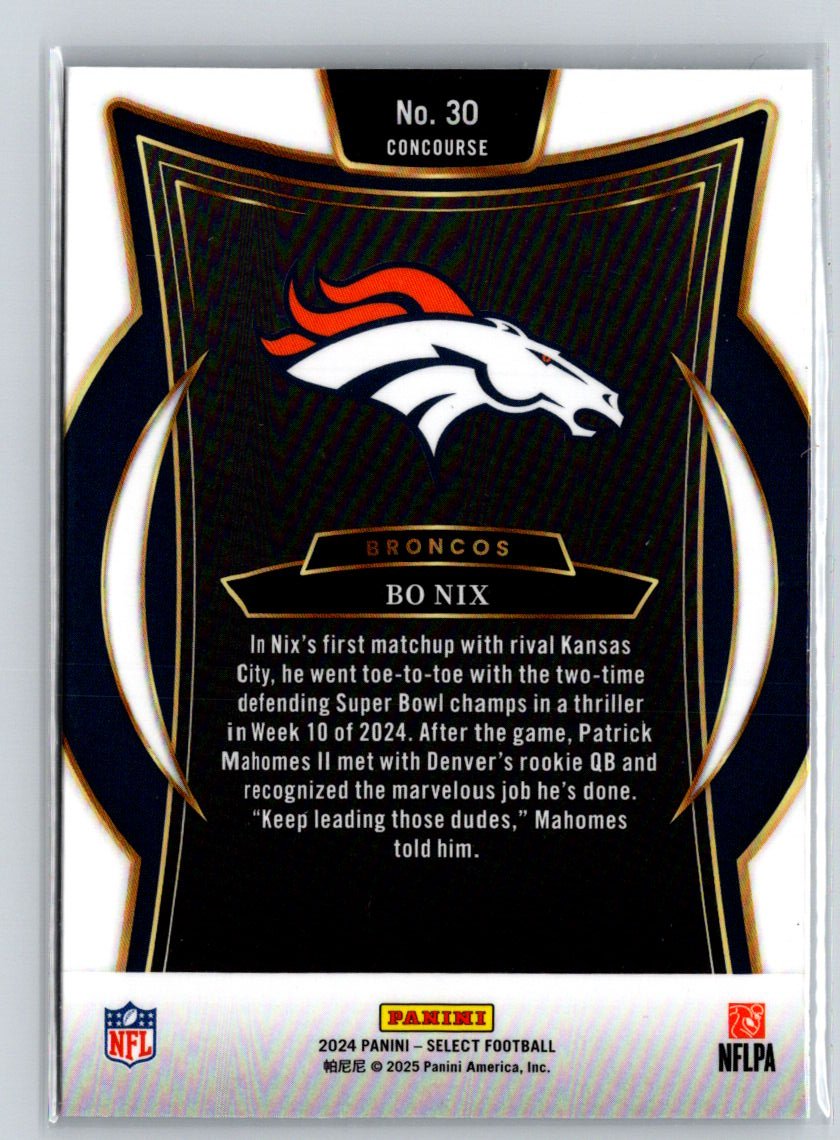 2024 Panini Select #30 Bo Nix P18