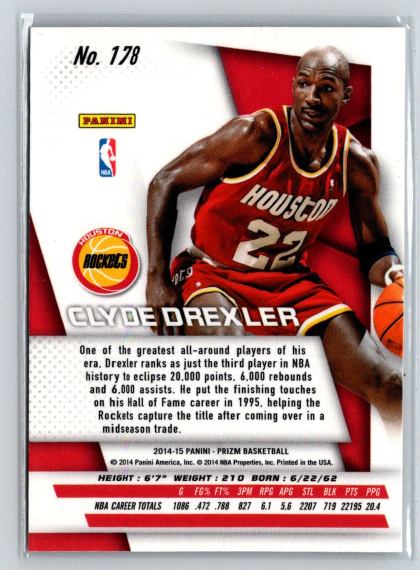 2014-15 Panini Prizm #178 Clyde Drexler P18