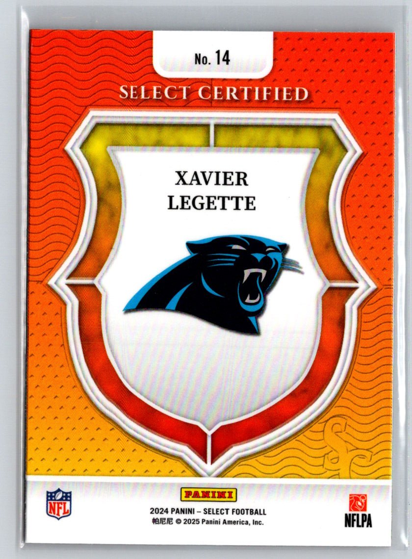 2024 Panini Select #14 Xavier Legette Select Certified Rookies P19