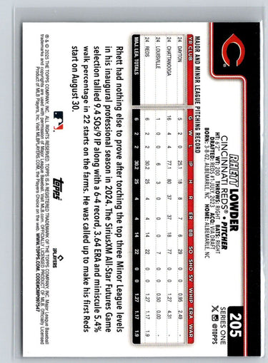 2025 Topps #205 Rhett Lowder P19