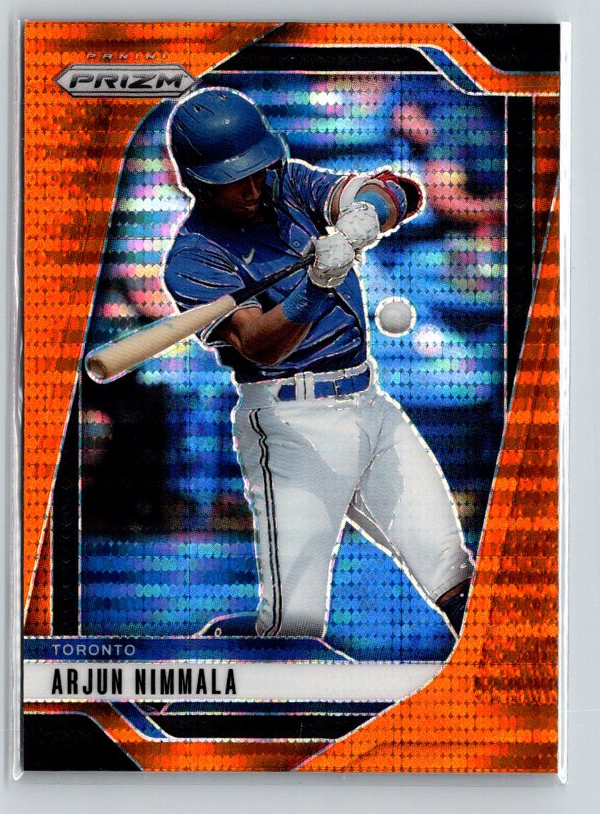 2025 Panini Prizm #87 Arjun Nimmala Orange Pulsar Prizms #/399 P19