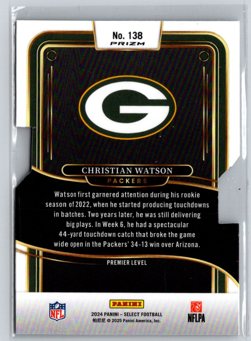 2024 Panini Select #138 Christian Watson Silver Prizm Die Cut P19