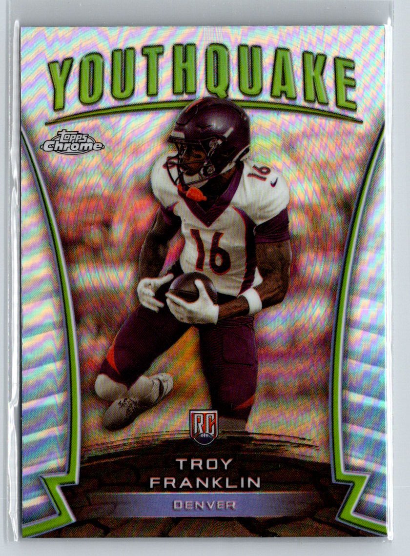 2024 Topps Chrome #Y-22 Troy Franklin Youthquake Refractor P19