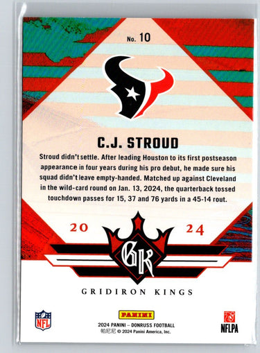 2024 Donruss - Gridiron Kings #10 C.J. Stroud P20