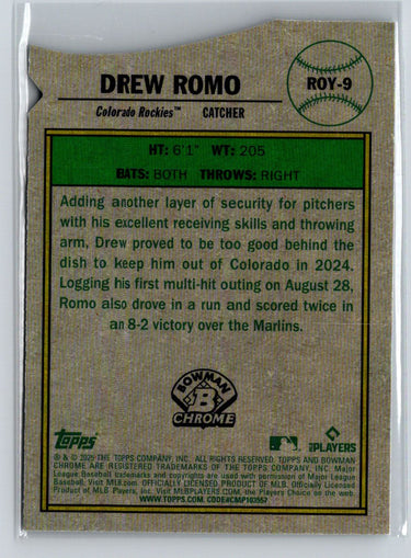 2025 Bowman #ROY-9 Drew Romo Rookie of the Year Favorites Mojo Refractor P21