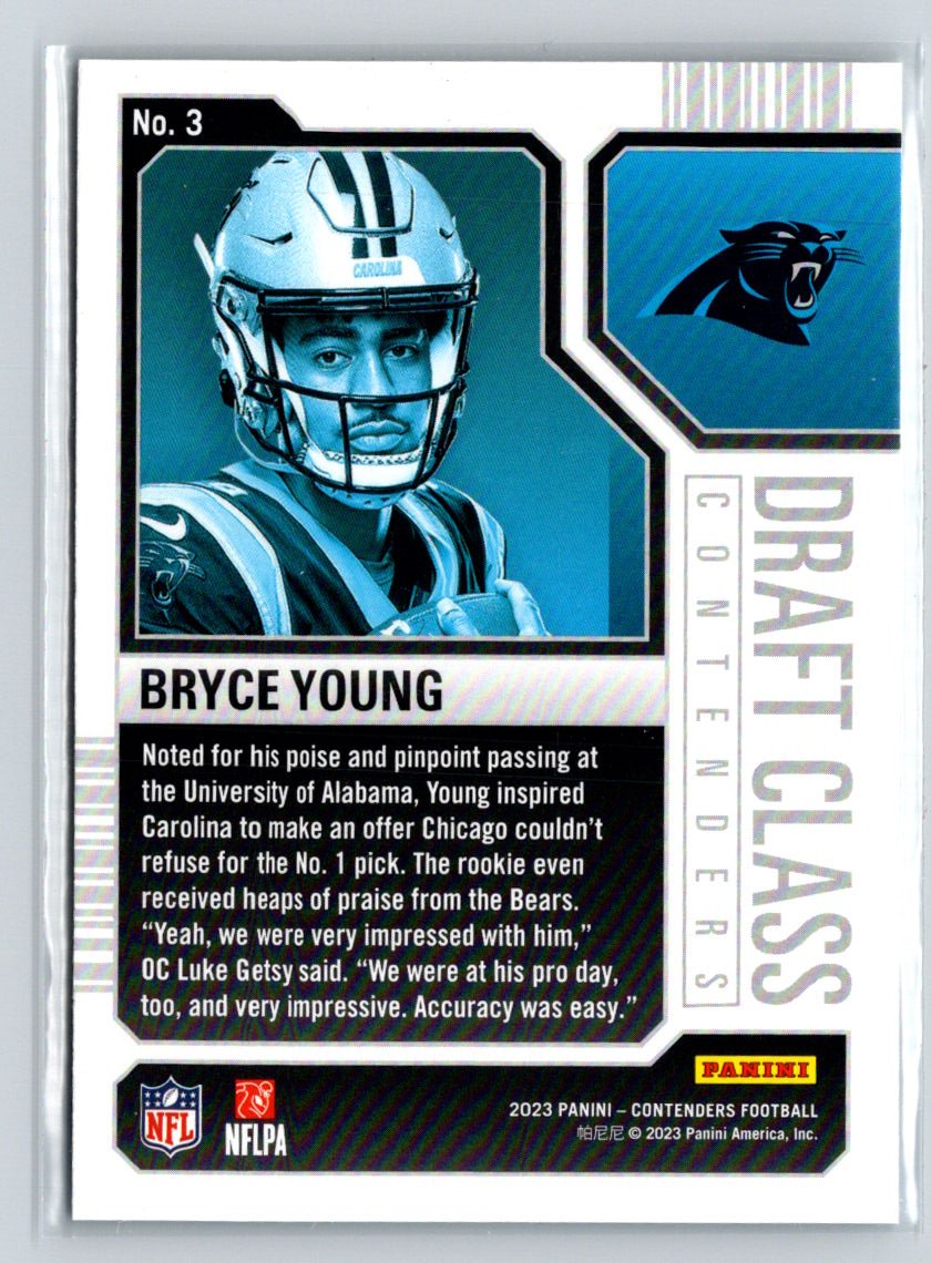 2023 Panini Contenders #3 Bryce Young Draft Class Contenders P22