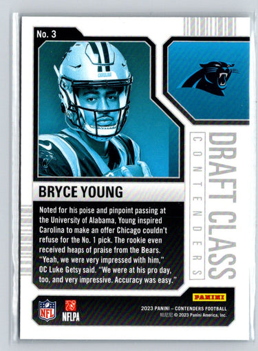 2023 Panini Contenders #3 Bryce Young Draft Class Contenders P22