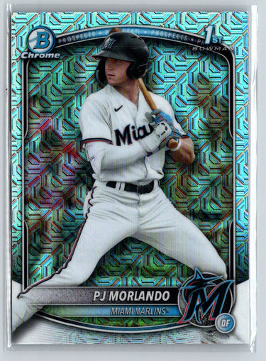 2025 Bowman #BCP-91 PJ Morlando Chrome Prospects Mojo Refractor P23