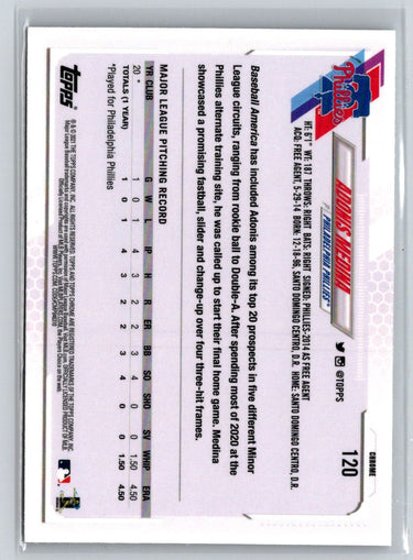 2021 Topps Chrome #120 Adonis Medina Prism Refractor P23