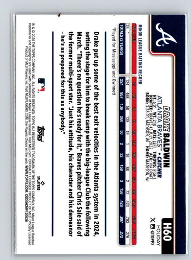 2025 Topps Update #US87 Drake Baldwin Holiday P23