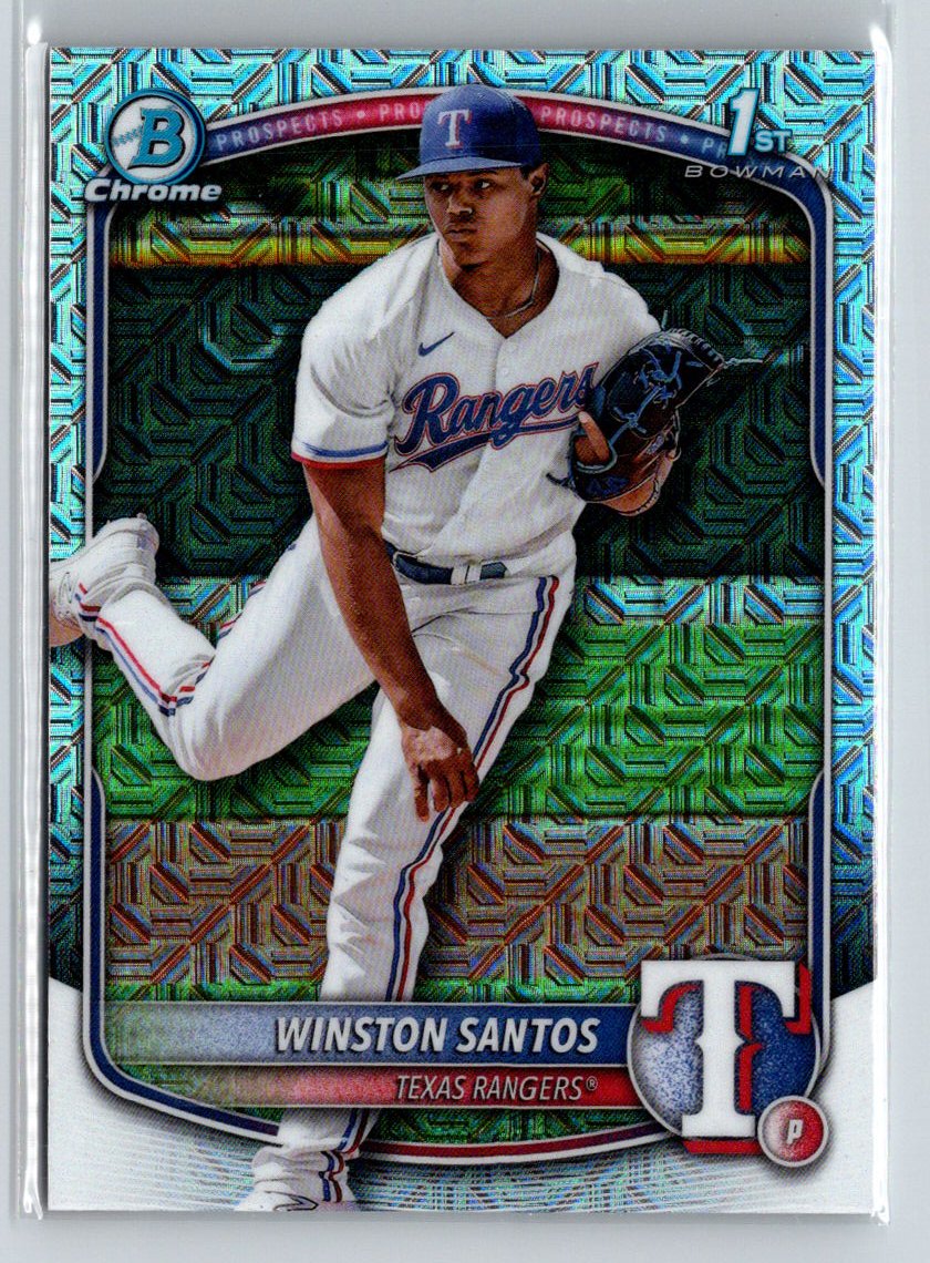 2025 Bowman #BCP-121 Winston Santos Chrome Prospects Mojo Refractor P24