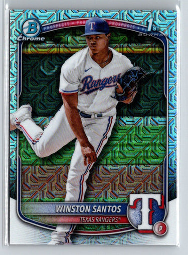 2025 Bowman #BCP-121 Winston Santos Chrome Prospects Mojo Refractor P24