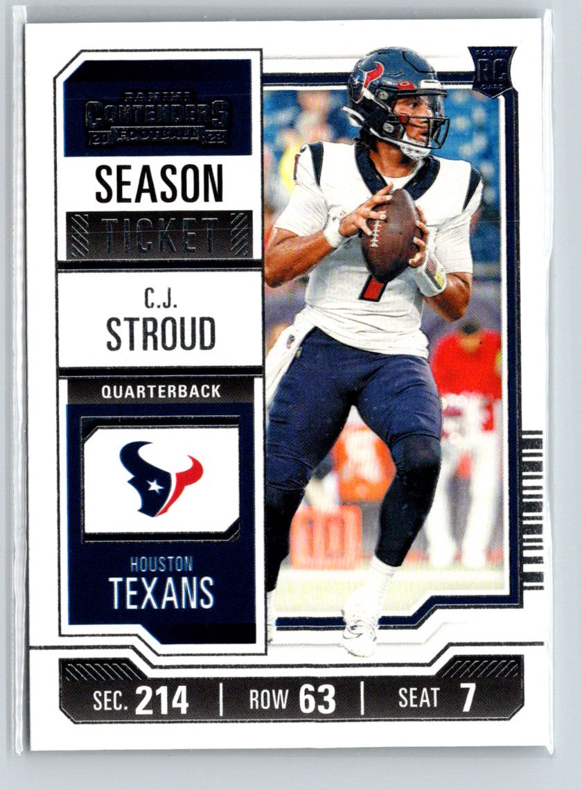 2023 Panini Contenders #40 C.J. Stroud Game Ticket Bronze P25